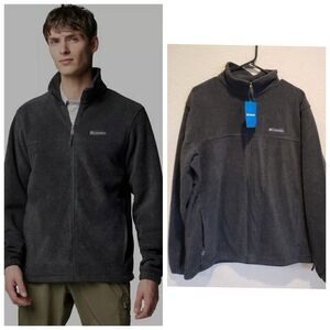 Columbia Men's Steens Mountain Full-Zip Fleece Jacket Size Large Dark Grey